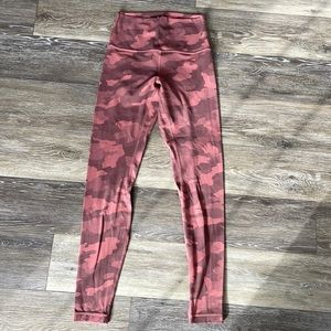 Lululemon Align Leggings Pink Camo 28”